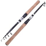 Trohollis Angelrute,Teleskoprute Feeder-Serie Portable 1.8-2.7cm Mini-Teleskop / 6 Abschnitt 3.0 3.3 3.6M Karpfen-Feeder 60-180g Reise Angelrute(White,2.4 m)