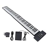 CORHAD 1 Satz 88 Rolle 88 Klaviertasten led car display kinder musikinstrumente Rhythmen roll up piano Eingebaute Lautsprecher Klavier für Anfänger handgerolltes Klavier Plastik Black