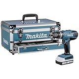 Makita HP488D009 2-Gang-Akku-Schlagbohrschrauber inkl. 2. Akku, inkl. Ladegerät, inkl. Koffer, mit Zubehör