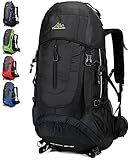 Doshwin 70L Trekkingrucksack Campingrucksack Reiserucksack Wanderrucksack Großer Rucksack für Damen Herren (Schwarz)