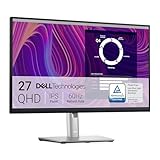 Dell P2723D 27 Zoll QHD (2560x1440) Monitor, 60Hz, IPS, 5ms, 99% sRGB, DisplayPort, HDMI, 5x USB, 3 Jahre Garantie, Schwarz