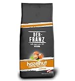 Der-Franz Kaffee, aromatisiert mit Haselnuss, Arabica und Robusta Kaffeebohnen, 1000 g