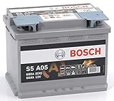 Bosch S5A05 - Autobatterie - 60A/h - 680A - AGM-Technologie - angepasst für Fahrzeuge mit Start/Stopp-System