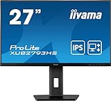 iiyama Prolite XUB2793HS-B6 68,6cm 27' IPS LED-Monitor Full-HD 100Hz HDMI DP Höhenverstellung Pivot FreeSync Slim-Line schwarz