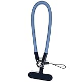 HUIJIQX 8 mm dickes, kurzes Umhängeband, Handy-Handgelenkschlaufe, personalisierte Sicherheits-Handschlaufe für iPhone/Kamera/Schlüssel, Handgelenkband, 8-blau, One size
