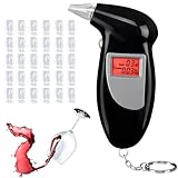 Mr.Twinklelight Alkoholtester, Polizeigenau Alkoholmessgeräte mit 30 Mundstücken, Professioneller Alkohol Tester Promilletester mit Digitaler LCD Bildschirm für den Einsatz zu Hause oder auf Partys