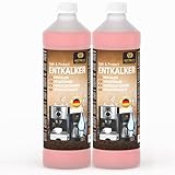 Coffeeano 2x 750ml Entkalker für Kaffeevollautomaten und Kaffeemaschinen, 12 Anwendungen, für Delonghi, Siemens, EQ Series, Jura, Krups, Bosch, Miele, Melitta, WMF uvm.