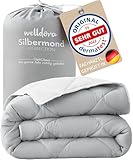 Welldora OPTICLIMA Allergiker Bettdecke 200x200 | Fachärztlich geprüft | Oeko-Tex Zertifiziert in Deutschland | Ganzjahresdecke für Sommer & Winter | Wendedecke Silbergrau-Weiß | Premium Steppdecke