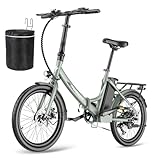 Fafrees F20 Light, ebike klappbar 20 Zoll, Elektrofahrrad 36V 16.75Ah, City EBike Damen 250W 25km/h, e-Bike klapprad Reichweite bis zu 55-110 km, E-Fahrrad Herren,Grün