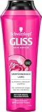 Gliss Shampoo Verführerisch Lang (250 ml), Haarshampoo repariert geschädigte Haarlängen, Pflegeshampoo pflegt trockene Spitzen und befreit von fettigem Ansatz