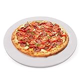 Pizzastein, runder Pizzastein für Grill und Ofen, 38,1 cm Cordierit-Pizza-Pfanne, perfekte Größe für persönliche Pizza, ideal zum Backen von knackigen Pizza, Brot, Keksen und mehr (38,1 cm rund)