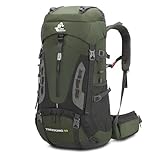 Bseash 60 l wasserdichter leichter Wanderrucksack mit Regenschutz, Outdoor-Sport, Reisen, Tagesrucksack für Klettern, Camping, Touren