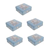 Zerodeko 5Er-Box Keks Dose Blechdose zur Aufbewahrung von Süßigkeiten Keksbehälter Keksdosen Geschenkboxen für Geschenke Metallbehälter mit Deckel Geschenkverpackung Kekse