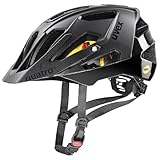 uvex Quatro cc MIPS - sicherer MTB-Helm für Damen und Herren - MIPS-Sysytem - waschbare Innenausstattung - Black matt - 56-61 cm