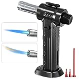 Megainvo Bunsenbrenner Küche Flambierer Küchenbrenner Creme Brulee Brenner Flambierbrenner Gasbrenner Gasanzünder Flammenwerfer Sturmfeuerzeug Lötbrenner für BBQ,Camping,Grill,Kamin,Backen (Ohne Gas)