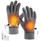 USB-Beheizte Handschuhe für Damen und Herren Mit Touchscreen, 3 Einstellbare Temperaturstufen, Elektrisch für Outdoor, Skifahren, Radfahren und Wandern