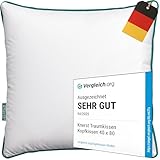 Traumkissen zum Reinkuscheln - Made in Germany Kissen 80x80 - Kopfkissen 80x80 cm für verführerisch weiche Nächte - ergonomisches Schlafkissen ideal für Jede Schlafposition - Öko-Tex Polster