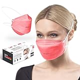 HARD 10x FFP2-Atemschutzmasken mit Hinterkopfband, einzelverpackt in PE-Beutel, CE 2233, Made in Germany, zertifizierte FFP2 Maske, filtriert 99,5%, Erwachsene - Raspberry Pink