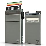 TOYFID Minimalistische Brieftasche-RFID-Schutz-Kartenhalter-Pop up Geldbörse-Schlankes Kreditkartenetui mit Münzfach
