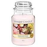 Yankee Candle, Duftkerze im Glas, klein, Duft: Vanille, Limette, glas, rose, Large