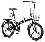 Kcolic 16/20/22 Zoll Klapprad Mit Schnellfaltsystem, Klapprad Für Erwachsene, Höhenverstellbar, Singlespeed Klapprad Vorn Und Hinten Mit Schutzblechen A,16in