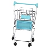 Milisten Mini Einkaufswagen für Kleiner Supermarkt Wagen aus Langlebig und Stabil für Kreatives Puppenhaus Dekoration Jungen