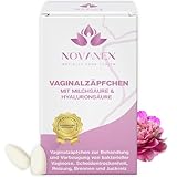 Novanex vaginalzäpfchen mit Milchsäure & Hyaluronsäure | bei bakterieller Vaginose und Scheidentrockenheit – Lindert schnell Reizungen, Juckreiz, Brennen, Geruch und Ausfluss. Hormonfrei, 10 Ovula