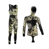 Taucheranzug Taucheranzug Herren Tieftauchen Warm Neoprenanzug Kältefest 3mm Verdickt Einteiliger Schnorchel(Green,L)