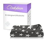 Dailydream Kinder Gewichtsdecke aus 100% Baumwolle, 3,2Kg, 104x150cm, Motiv Sterne