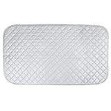 wiksite Bügeldecke Bügelunterlage Bügeln Matte Board Hitzeabweisende Dampf Bügeldecke Baumwolle Tischbügeldecke Hitzereflektierende Bügelunterlage Bügeltischdecke 48 * 85 cm Silber