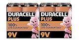 8 x Duracell 9V Plus (2 Blister mit 4 Batterien) 8 Batterien (6LR61/MN1604)