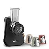 Moulinex Eco Respect Gemüseschneider, ökologisches Design, Salate, geschnittenes Gemüse, 3 Kegel (Zerkleinerer, Reibe, Mandoline), DJ77EN10