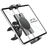 KDD Tablet Halter Laufband, iPad Halterung Heimtrainer Fahrrad Handyhalterung, 360° Drehbar Tablet Halterung Spinning, iPad Halter Lenker für iPad Pro, iPad Mini Air Samsung Galaxy Tab(4,7-13')