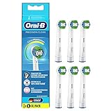 Oral-B Precision Clean Aufsteckbürsten für elektrische Zahnbürste, 6 Stück, mit CleanMaximiser-Borsten für optimale Zahnpflege, Zahnbürstenaufsatz für Oral-B Zahnbürsten