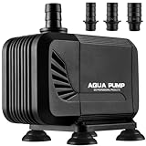 Aquarium Pumpe Wasserpumpe, Amphibisch Teichpumpe 3000L/H, für Teich Brunnen Aquarium Steingarten, Ultra-Quiet Wasserpumpe mit Filter und 3 Düse 19mm/22mm/25mm, Max Förderhöhe 2.8m (40W)