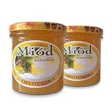 Goldrutehonig 2x 420g in Premium Qualität | 100% naturbelassener Bienenhonig von Familien-Imkerei mit 50-jähriger Tradition (840g)