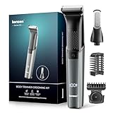 Kensen 2 in 1 Intimrasierer Mann, Wasserdicht Bodygroom Herren Typ-C Körperrasierer Nass Trocken für Beine, Brust, Achselhöhle, Leiste Mit Aufsteckkämmen