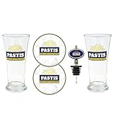 STC Prestige Pastis-Set - 4-teilig, 2 Gläser, 2 Untersetzer, 1 Ausgießer, Clear, Glänzend, Tulpe, Einfarbig, Handwäsche
