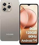 DOOGEE N55 Smartphone Ohne Vertrag Android 14-128GB+9GB /1TB Handy Ohne Vertrag, Octa Core 6.56' HD+ IPS 90Hz Smartphone Günstig, 5150mAh 13MP+8MP, Dual SIM 4G Simlockfreie Handys, Face ID/GPS/OTG