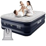 NALONE Luftmatratze 2 Personen, Luftmatratze Selbstaufblasend mit Integrierter Pumpe, Luftbett Selbstaufblasend in 3 Minuten, Aufblasbare Matratze für Camping & Heimgebrauch 203x152x46cm 312kg MAX