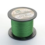 Zite Fishing Angelschnur Geflochten 4-Fach – Braided Line 4X PE 550m Spule – 0,14-0,30mm Angelsehne Geflechtschnur Grün (20,7 kg / 0,30 mm)