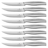 G.a HOMEFAVOR Tafelmesser Set 8 Stück, Edelstahl Abendessen messer Steakmesser, Besteck Buttermesser Messer Set