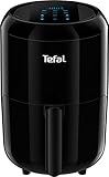 Tefal EY3018 Heißluftfritteuse Easy Fry Compact | Air Fryer für 1-2 Personen | Kapazität: 1,6 L | 6 automatische Programme | Digitales Display | energiesparend | gesunde Friteuse ohne Öl | Schwarz