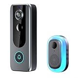 ZMdooreasy Smart WiFi Video Türklingel Kamera mit Zwei-Wege-Audio Nachtsicht Bewegungserkennung für Home Security