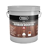 WOCA Dänemark - Holzöl für den Außenbereich - Durchdringende Beize auf Wasserbasis für Holzterrassen, Zäune, Verkleidungen und Möbel im Außenbereich - Bangkirai [3L]