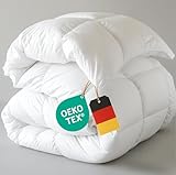 Bettdecke 135x200 - Federbettdecke Winterdecke mit Daunen & Federn - Extra Warm & Flauschig - Bettdecke Winter Waschbar & Atmungsaktiv - Daunendecke Ökotex Zertifiziert