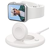 Tragbare Magnetische Ladestation für Apple Watch Series 9/8/7/6/5/4/3/SE/Ultra, Schnellladestation Dock Ständer Magnetische Watch Ladehalterung - Weiß