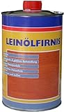 Leinöl - Firnis Holzimprägnierung & zum Herstellen von Ölfarben inkl. Pinsel zum Auftragen von E-Com24 (Firnis 1 Liter)