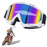 HPiano Motorradbrille Motocross Brille, Winddichte Staubdichte Motocross-Brille, Winddicht Anti Fog UV Skibrille,Brille für Männer Frauen Jugend Fit über Brille Outdoor-Sportarten,Radfahren,Skiing-2