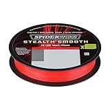 Spiderwire Stealth Smooth 8 New 2020, 8-Fach geflochtene Schnur mit Mikrobeschichtung, 150m, 0,05mm - 0,39mm, 5,4kg - 46,3kg, RED (150, 0,07mm - 6,0kg)